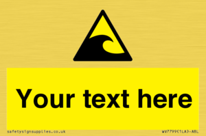 Custom warning tsunami hazard zone